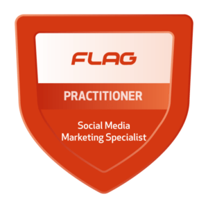 Badge FLAG Curso Especializado Social Media Marketing